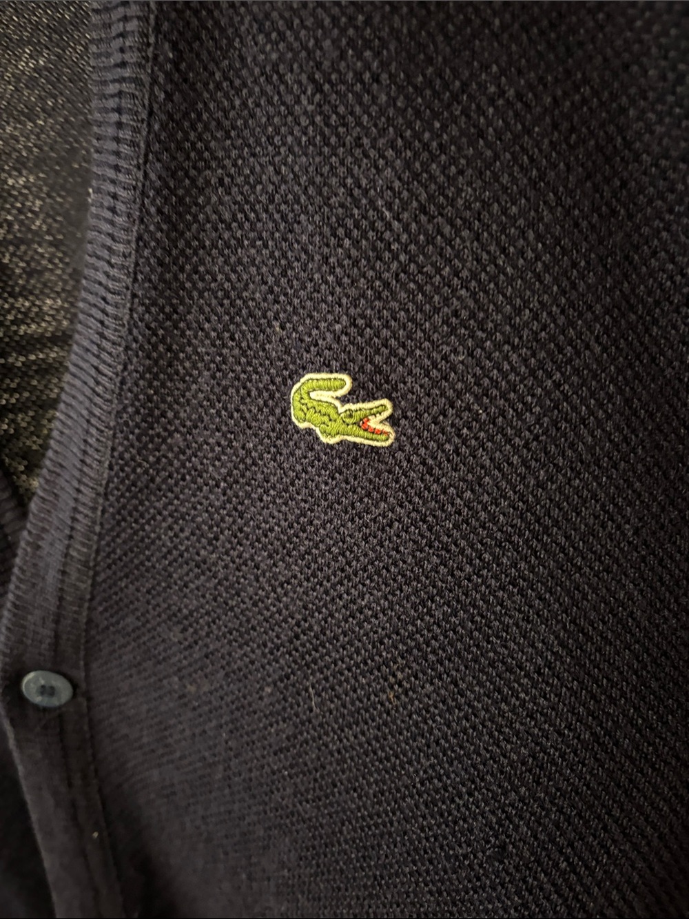 Vintage Lacoste Cardigan Men’s Size 6 (L-XL) Navy Wool Blend - Picture 3 of 11